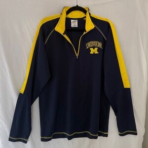 Michigan Wolverines Quarter Zip shirt large